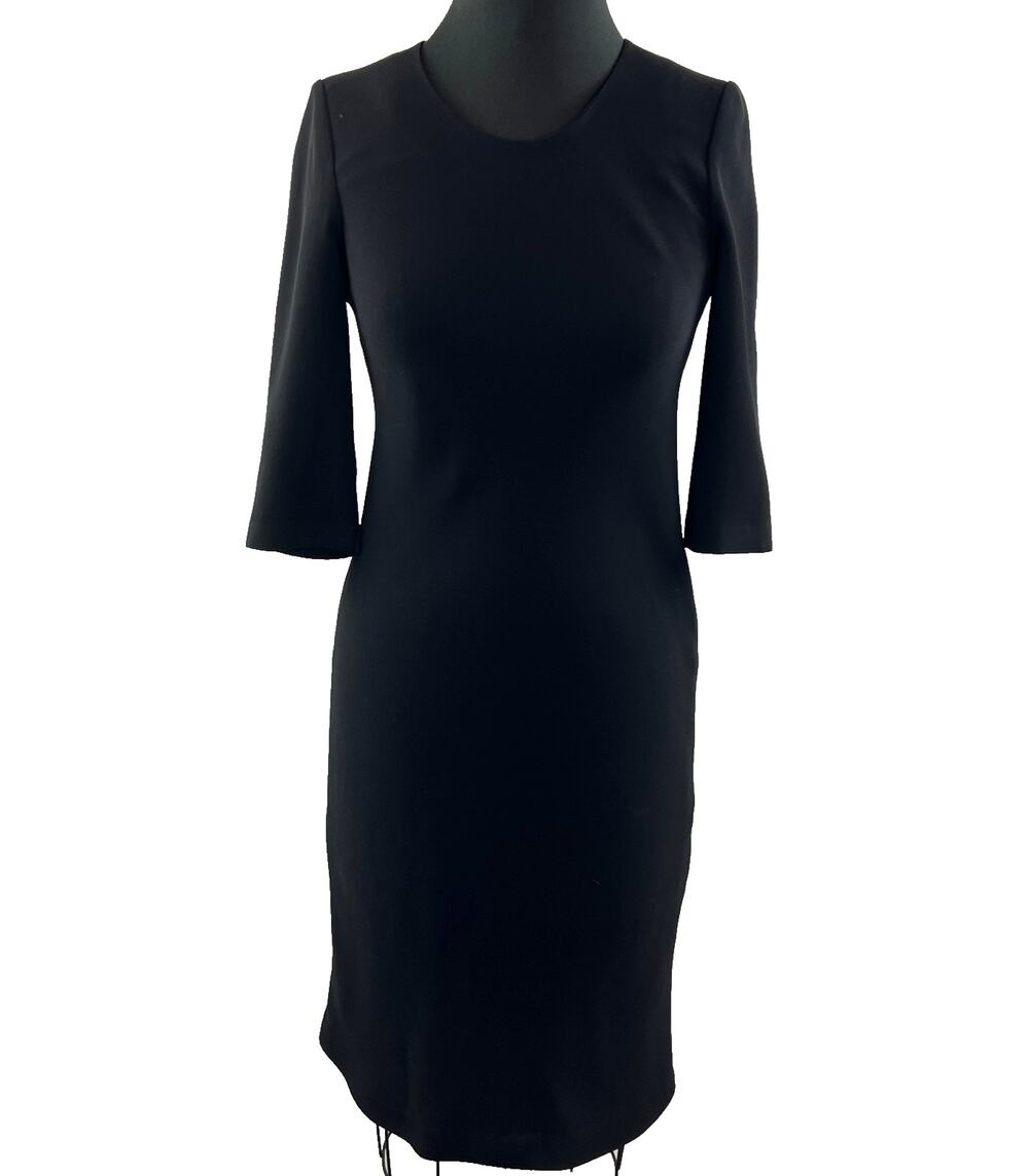 Demoo Parkchoonmoo Black 3/4 Wool Little Black Staple Dress SZ 32 XS